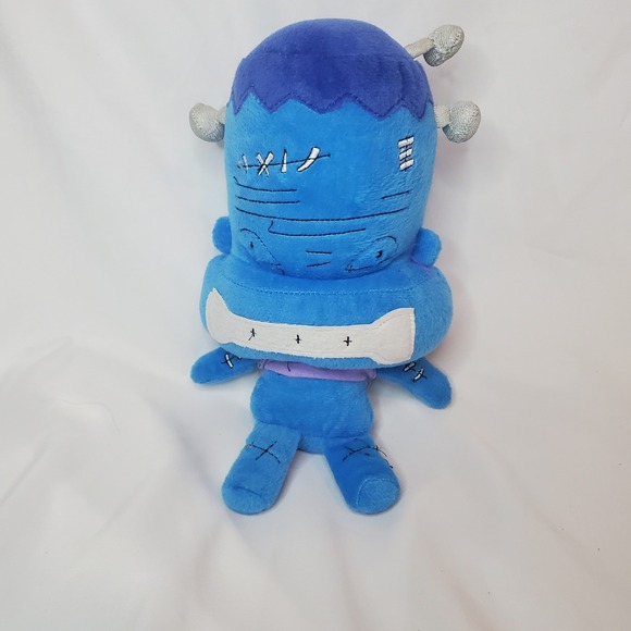 Frankenstein Plush Toy Blue Monster Halloween Stuffed Animal Kids small - Picture 1 of 4